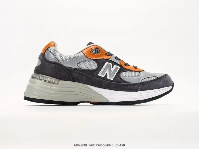 New Balance Sepatu Olahraga Retro Bernapas Kulit M992PBI #14857945664023